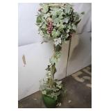 Artificial Topiary Plant with Grapevine Decoration in Green Pot
