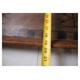 Vintage Wooden Serving Tray with Rooster Design