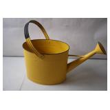 Yellow Metal Watering Can with Black Handle