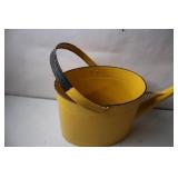 Yellow Metal Watering Can with Black Handle
