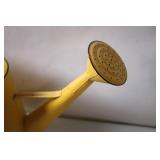 Yellow Metal Watering Can with Black Handle
