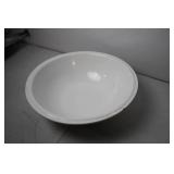 Vintage White Enamel Wash Basin Bowl - 14 Inches