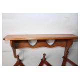 Wooden Wall Shelf with Heart Cutout and Peg Rack