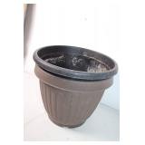 Large Brown Plastic Planter Pot Outdoor