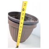 Large Brown Plastic Planter Pot Outdoor