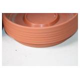 Set of 6 Terracotta Flower Pots with Saucers