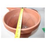Set of 6 Terracotta Flower Pots with Saucers