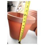 Set of 6 Terracotta Flower Pots with Saucers
