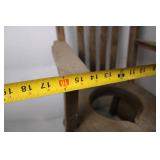 Antique Wooden Chamber Chair with Unique Carved Design