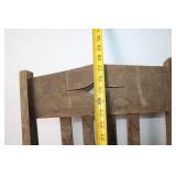 Antique Wooden Chamber Chair with Unique Carved Design