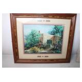 Framed Wall Art with Scenic Landscape Painting