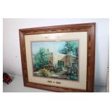 Framed Wall Art with Scenic Landscape Painting