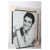 Elvis Presley Framed Black and White Portrait Poster
