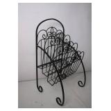 Decorative Black Metal Magazine Rack