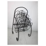 Decorative Black Metal Magazine Rack