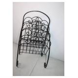 Decorative Black Metal Magazine Rack