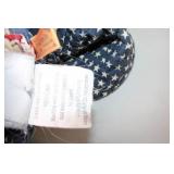 Patriotic Quilt with Star and Stripes Patchwork Design