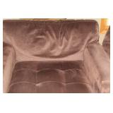 3-Piece Brown Upholstered Sofa Set with Ottoman