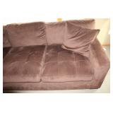 3-Piece Brown Upholstered Sofa Set with Ottoman