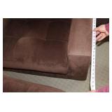 3-Piece Brown Upholstered Sofa Set with Ottoman