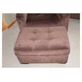 3-Piece Brown Upholstered Sofa Set with Ottoman