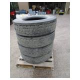 (4) Semi Tires 295/75R22.5