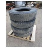 (4) Semi Tires 295/75R22.5