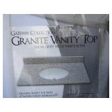 Granite Vanity Top w/Sink 22"x25"