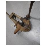 Vintage Vise & 2 Wheel Hand Cart