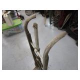 Vintage Vise & 2 Wheel Hand Cart