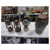 Vintage Lanterns & Buckets