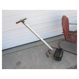 (2) Vintage Patio Chairs, Garden Cultivator & Galv. Tub