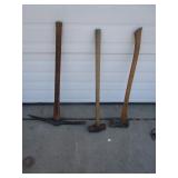 Axe, Sledge Hammer, Pick Axe