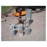 Vintage Oil Cans & Cream Separator Base