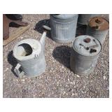 Vintage Oil Cans & Cream Separator Base
