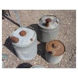 Vintage Oil Cans & Cream Separator Base