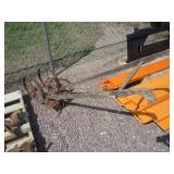 Vintage Garden  Cultivator, Casters, Coal Bucket, Horseshoes, Cultivator Parts