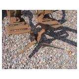 Vintage Garden  Cultivator, Casters, Coal Bucket, Horseshoes, Cultivator Parts