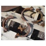 Vintage Garden  Cultivator, Casters, Coal Bucket, Horseshoes, Cultivator Parts