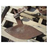 Vintage Garden  Cultivator, Casters, Coal Bucket, Horseshoes, Cultivator Parts