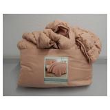 Queen 3 Piece Comforter Set - Peachy/Coral