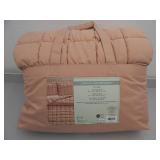 Queen 3 Piece Comforter Set - Peach/Coral