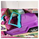 New Barbie Purple/Blue Jeep Some Damage To Box