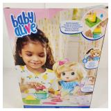 New Baby Alive Doll Nine Accessories Including Food Cup Diapers 3+ Some Damage To Box