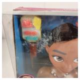 Disney Princess Moana Styling Head Includes Comb Barrettes Charms Hair Spirals Hair Pick Elastic Hair Bands New Some Damage To Package