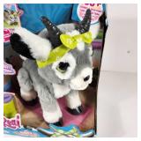 New FurReal Daisy The Yoga Goat 60+ Sounds And Reactions Toots Very Cute!!
