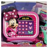 New Disney Junior Minnie Bowtique Cash Register Scanner Play Coins & Money 1 Pretend Credit Card