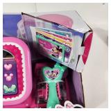 New Disney Junior Minnie Bowtique Cash Register Scanner Play Coins & Money 1 Pretend Credit Card