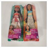Lot Of Two New Disney Princess 11" Dolls Pocahontas And Moana 3+