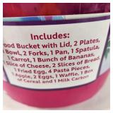 New Disney Junior Minnie Fab Food Bucket 25 Pieces Great Gift